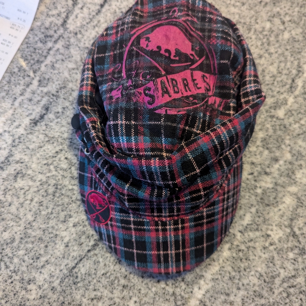 Sabres Plaid Women's Cadet Hat - Pink, Black, and Teal